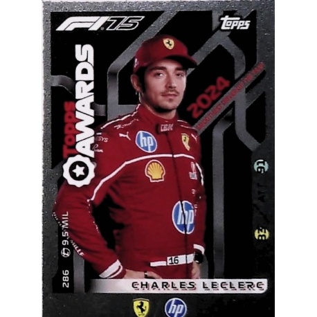 Charles Leclerc - Smoothest Pilot of the Year Topps Awards 286