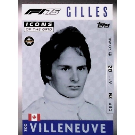Gilles Villeneuve F1 75 Icons of the Grid 300