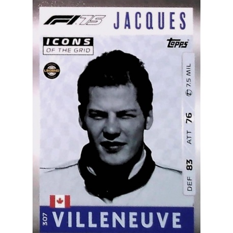 Jacques Villeneuve F1 75 Icons of the Grid 307