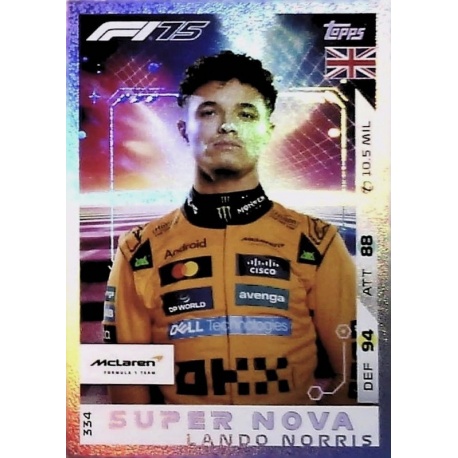 Lando Norris F1 Super Nova 334