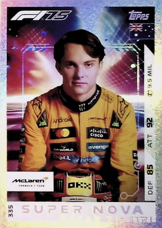 Offer Cards Oscar Piastri F1 Super Nova Turbo Attax F1 2025