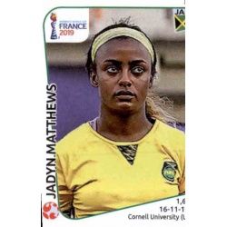 Jadyn Matthews Jamaica 241 Panini Fifa Women's World Cup France 2019 