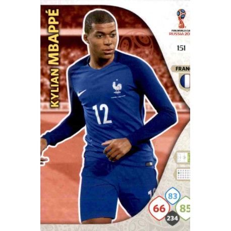 Kylian Mbappé Francia 151 Adrenalyn XL World Cup 2018 