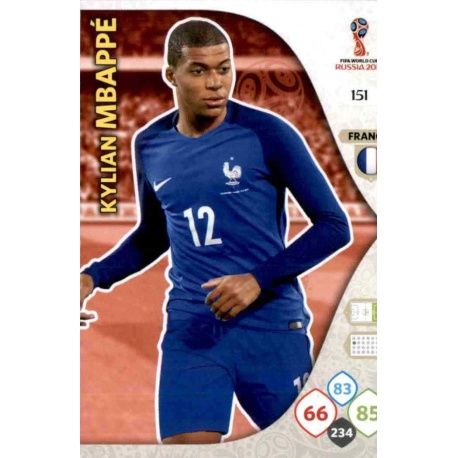 Kylian Mbappé Francia 151 Adrenalyn XL Russia 2018 