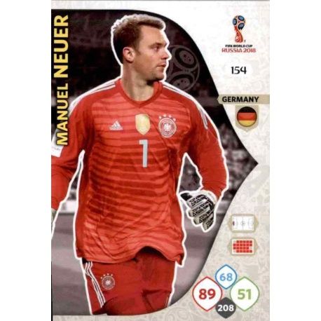 Manuel Neuer Alemania 154 Adrenalyn XL World Cup 2018 