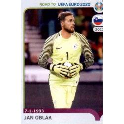 Jan Oblak Slovenia 339 Panini Road to UEFA EURO 2020 Sticker Collection