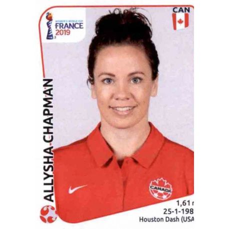 Aliysha Chapman Canada 333 Panini Fifa Women's World Cup France 2019 