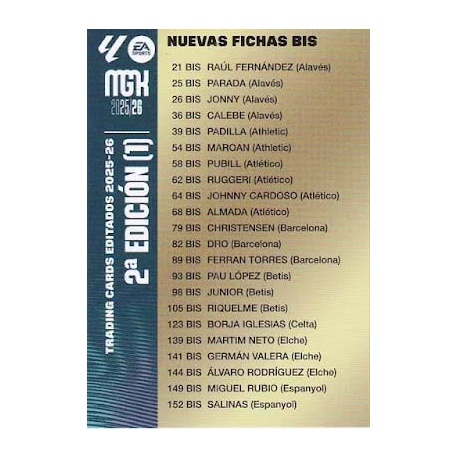 Checklist Fichas Bis 2º Edición