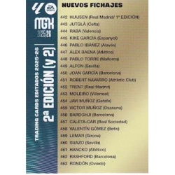 Checklist Nuevos Fichajes 2º Edición