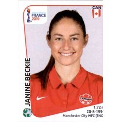 Janine Beckie Canada 345 Panini Fifa Women's World Cup France 2019 