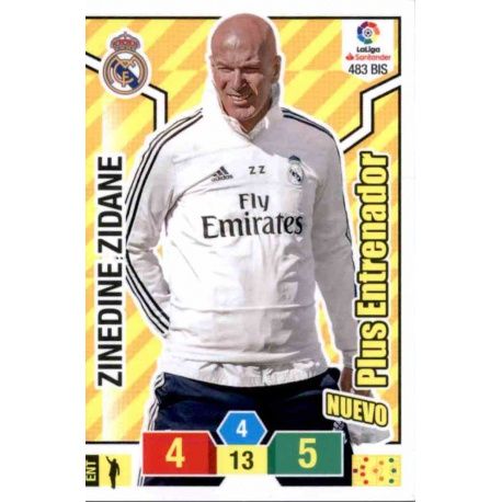 Zinedine Zidane Nuevo Plus Entrenador 483 Bis Adrenalyn XL La Liga Santander 2018-19