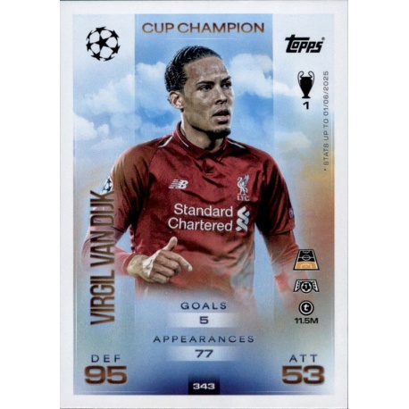 Virgil van Dijk Cup Champion Liverpool 343