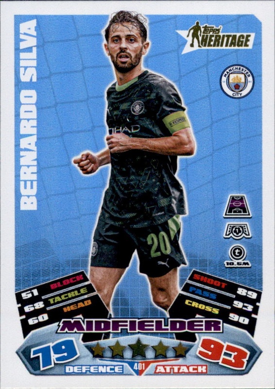 Soccer Cards Manchester City Bernardo Silva Heritage Manchester