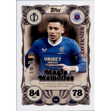 James Tavernier Magic Memories Rangers 441