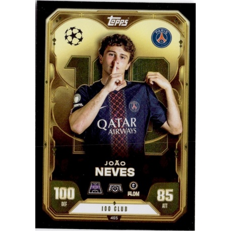 João Neves 100 Club PSG 465