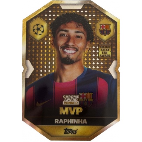 Raphinha MVP Chrome Award Winner Barcelona CA 1
