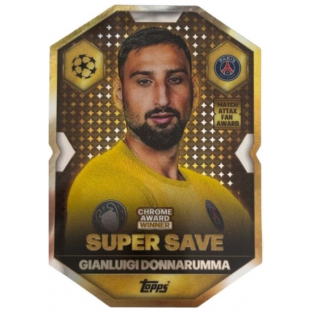Gianluigi Donnarumma Super Save Chrome Award Winner PSG CA 5