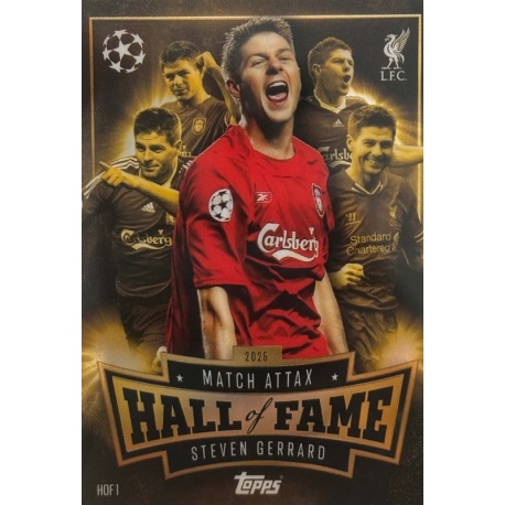 Steven Gerrard Match Attax Hall of Fame Liverpool HOF 1