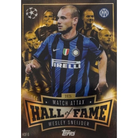 Wesley Sneijder Match Attax Hall of Fame Inter Milan HOF 6
