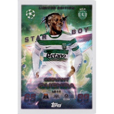 Geovany Quenda Starboy Limited Edition Sporting Clube de Portugal LE 11