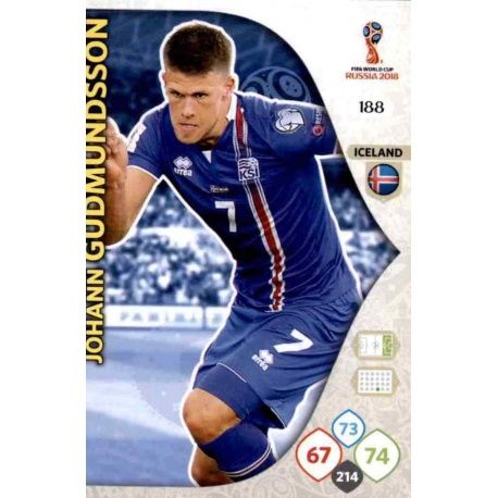 Johan Gudmundsson Islandia 188 Adrenalyn XL Russia 2018 