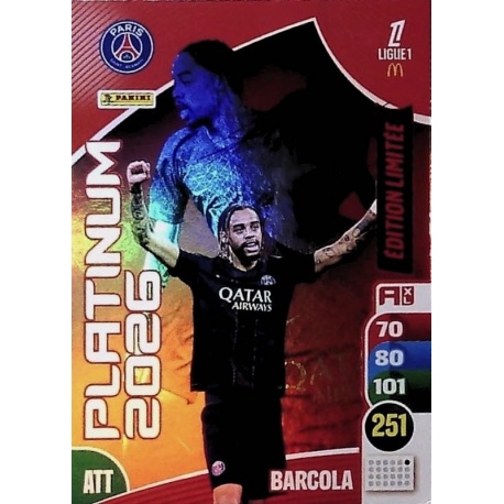 Bradley Barcola Édition Limitée Platinum 2026 PSG