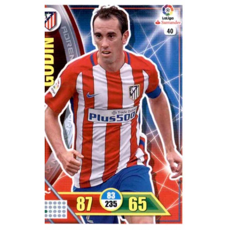 Godín Atlético Madrid 40 Adrenalyn XL La Liga 2016-17