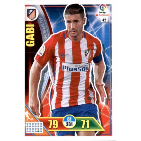 Gabi Atlético Madrid 42 Adrenalyn XL La Liga 2016-17