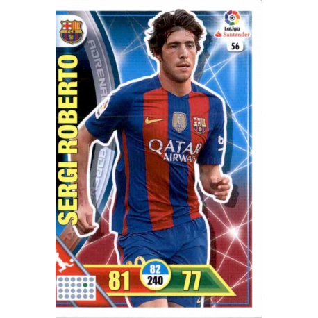 Sergi Roberto Barcelona 56 Adrenalyn XL La Liga 2016-17