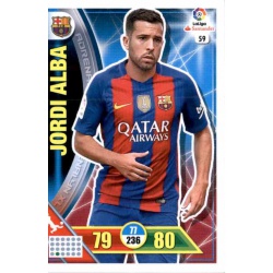 Jordi Alba Barcelona 59 Adrenalyn XL La Liga 2016-17