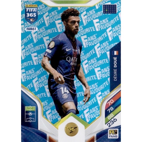 Désiré Doué Fan Favourite Blue PSG FAN61