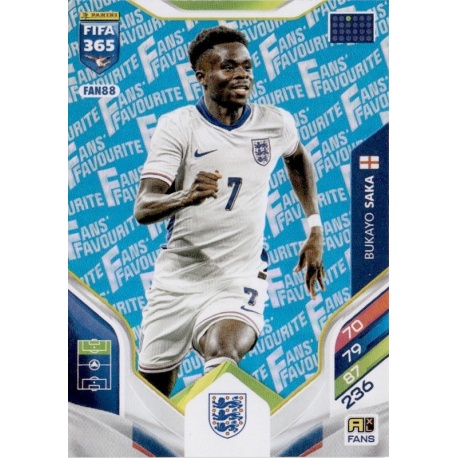 Bukayo Saka Fan Favourite Blue England FAN88