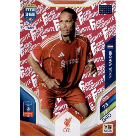 Virgil Van Dijk Fan Favourite Red Liverpool FAN9