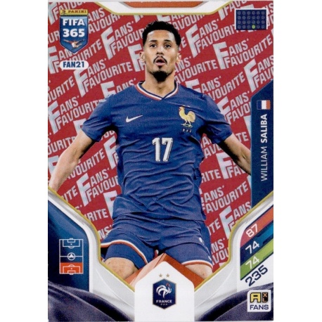 William saliba Fan Favourite Red France FAN21