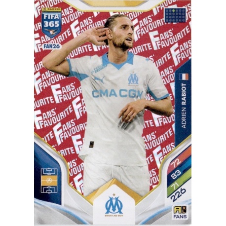 Adrien Rabiot Fan Favourite Red Olympique Marsella FAN26