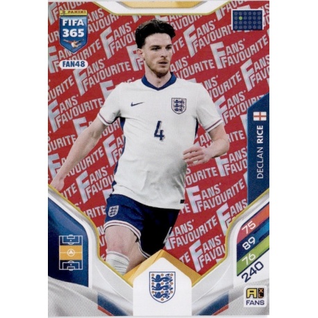 Declan Rice Fan Favourite Red Inglaterrra FAN48