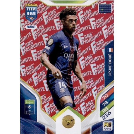 Désiré Doué Fan Favourite Red PSG FAN61