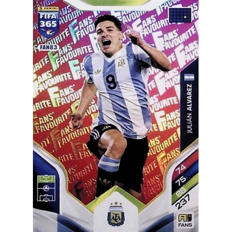 Julián Álvarez Fan Favourite Red Argentina FAN83