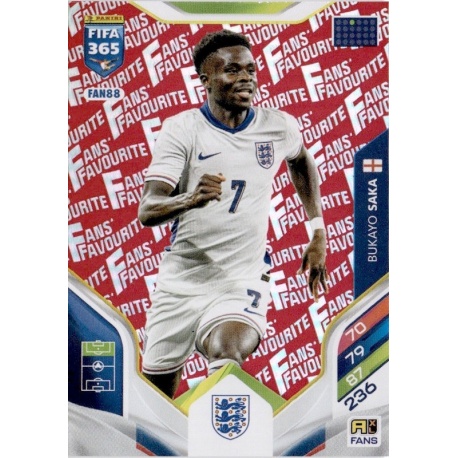 Bukayo Saka Fan Favourite Red England FAN88