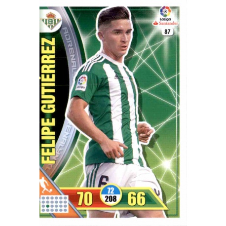 Felipe Gutiérrez Betis 87 Adrenalyn XL La Liga 2016-17