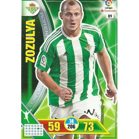 Zozulya Betis 89 Adrenalyn XL La Liga 2016-17