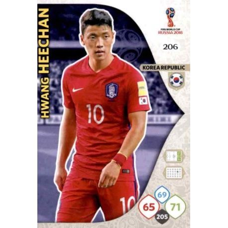 Hwang Hee-Chan Corea del Sur 206 Adrenalyn XL World Cup 2018 