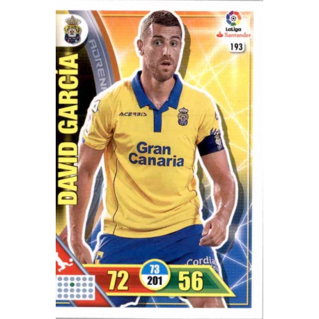 David García Las Palmas 193 Adrenalyn XL La Liga 2016-17