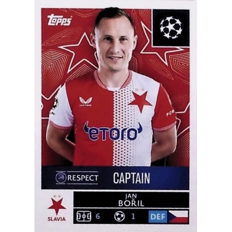 Jan Boril Captain Slavia Praga 397