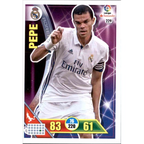 Pepe Real Madrid 229 Adrenalyn XL La Liga 2016-17