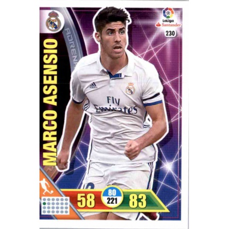 Marco Asensio Real Madrid 230 Adrenalyn XL La Liga 2016-17