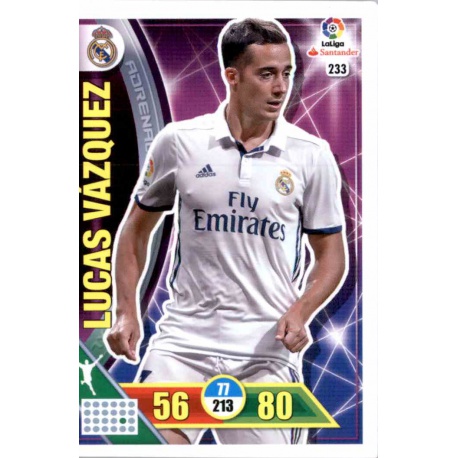 Lucas Vázquez Real Madrid 233 Adrenalyn XL La Liga 2016-17