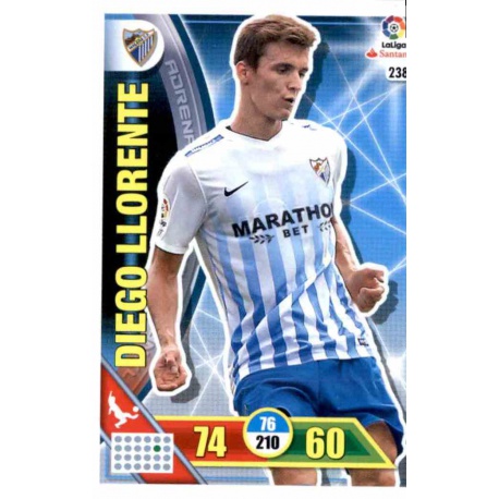 Diego Llorente Málaga 238 Adrenalyn XL La Liga 2016-17