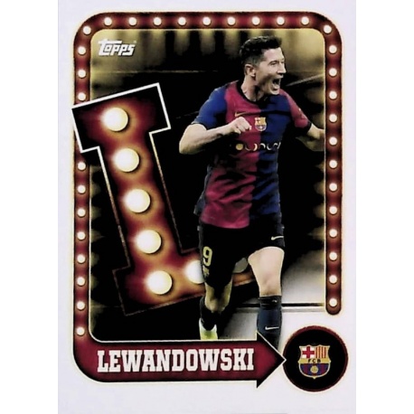 Lewandowski Name in Lights Barcelona 26