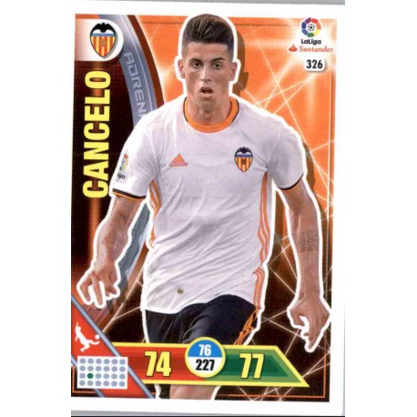 Cancelo Valencia 326 Adrenalyn XL La Liga 2016-17